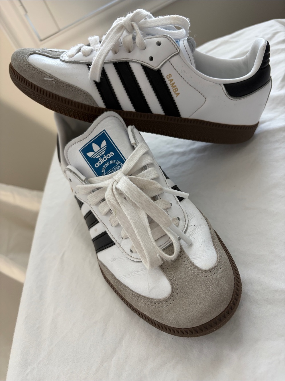 adidas Samba White Black Brown Casual Sneakers